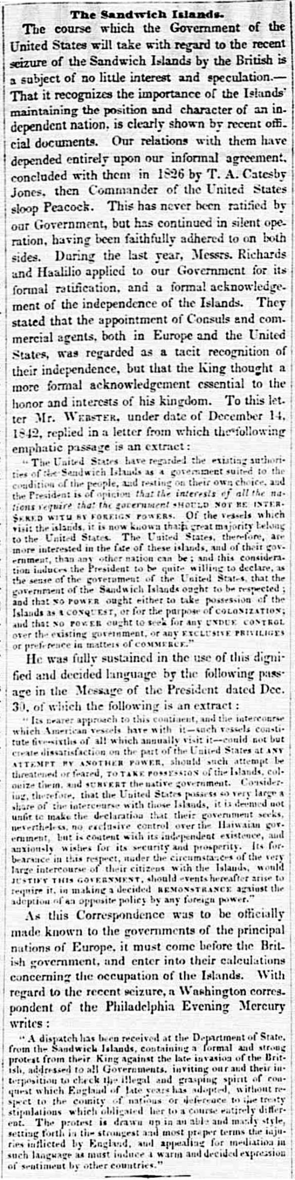 NewYorkDailyTribune_6_9_1843_2 The Sandwich Islands.