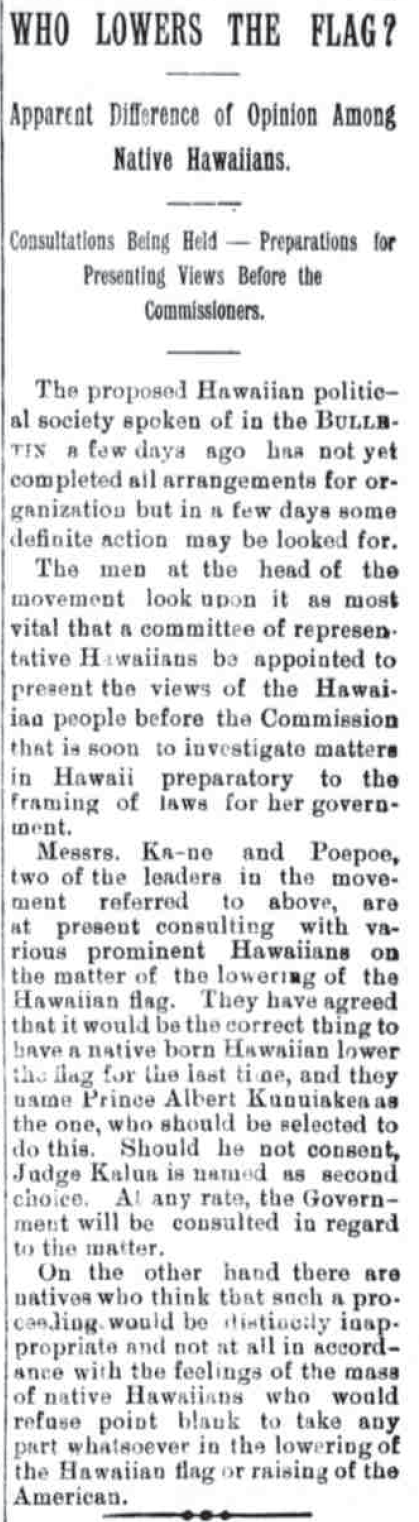 WHO LOWERS THE FLAG?