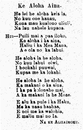 Ke Aloha Aina.