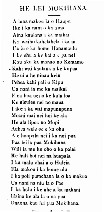 HE LEI MOKIHANA