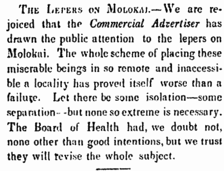 The Lepers on Molokai...