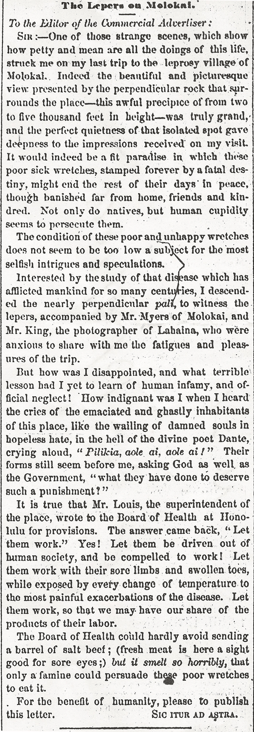 The Lepers on Molokai.