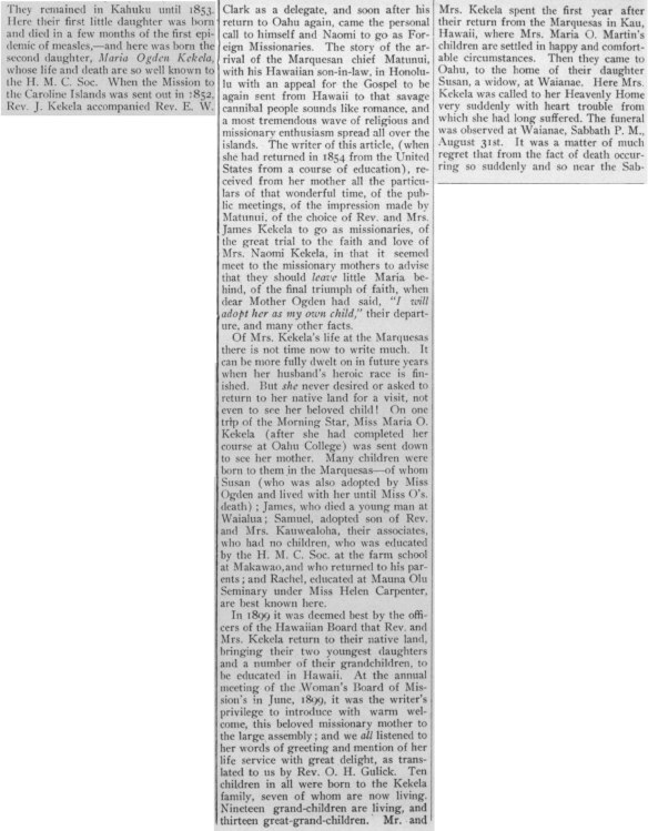 They remained in Kahuku...