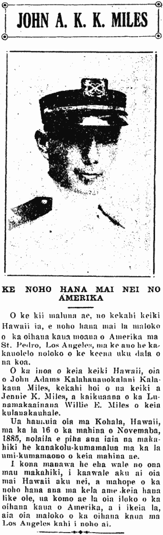 JOHN A. K. K. MILES