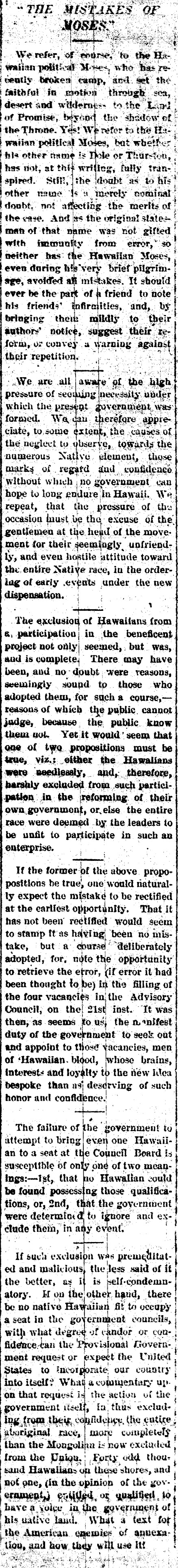 "THE MISTAKES OF MOSES."