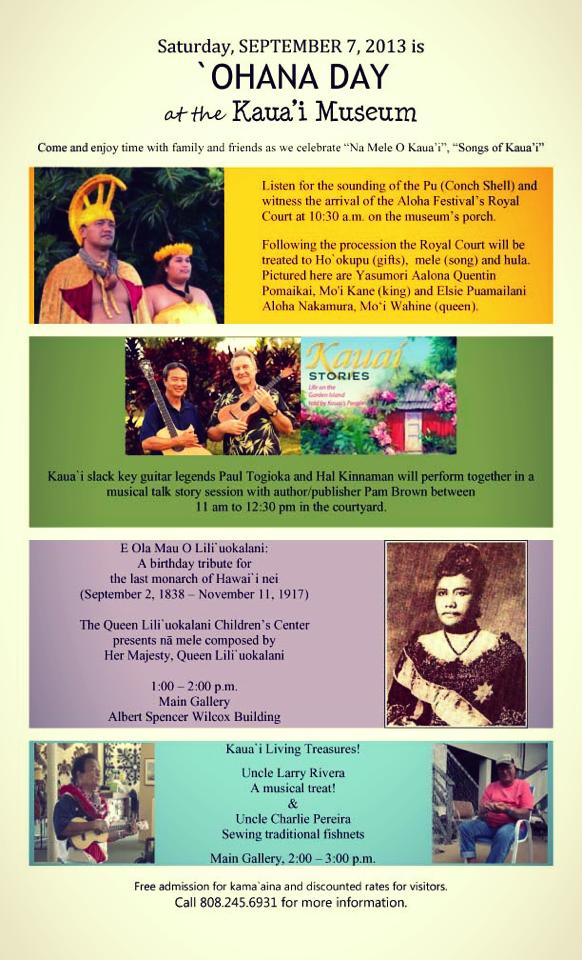 ʻOhana Day at the Kauaʻi Museum.