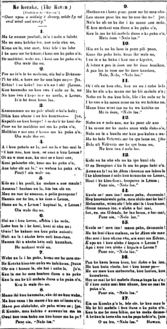 Ke Koraka, (The Raven)