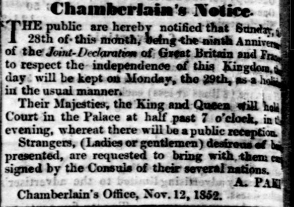 Chamberlain's Notice.