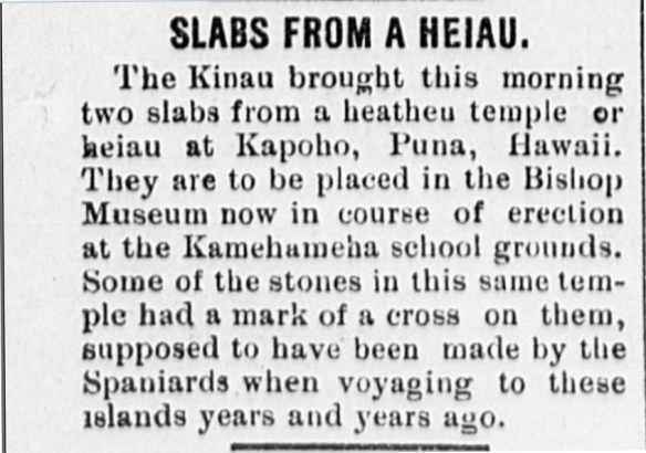 SLABS FROM A HEIAU.