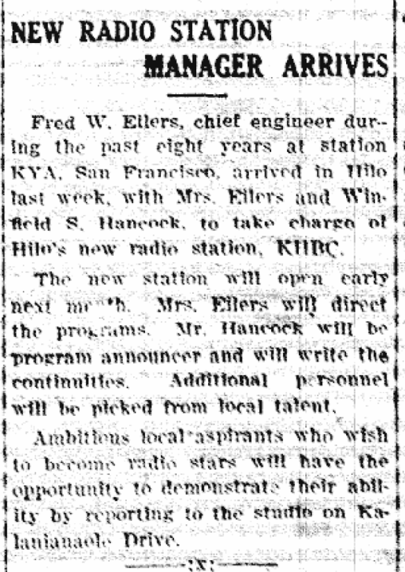 NEW RADIO STATION MANAGER ARRIVES