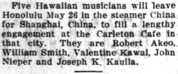 Five Hawaiian musicians...