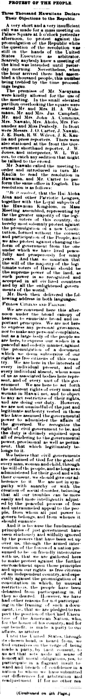 PROTEST OF THE PEOPLE.