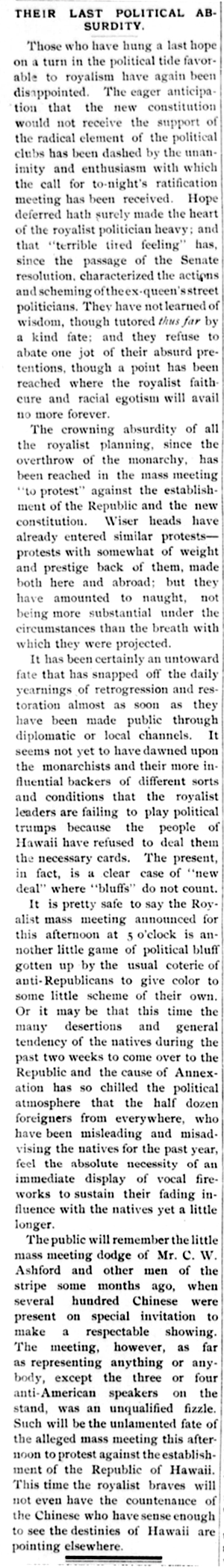 THEIR LAST POLITICAL ABSURDITY.