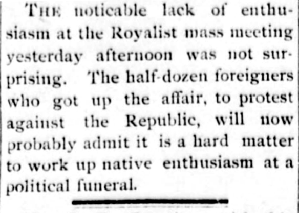 The noticable lack of enthusiasm...