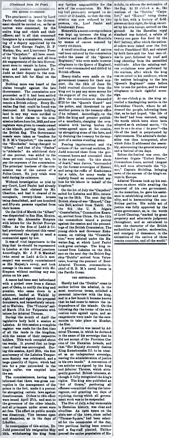 THE BRITISH COMMISSION.