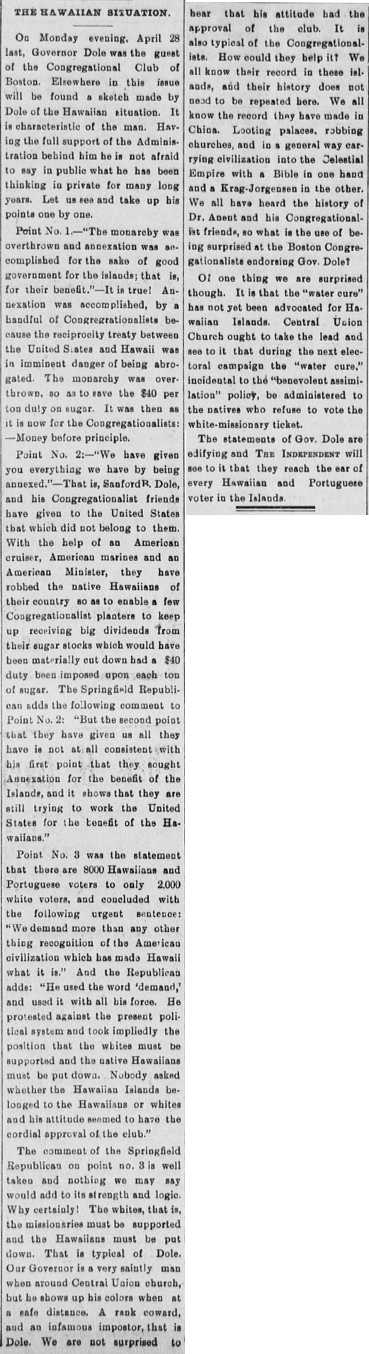 THE HAWAIIAN SITUATION.