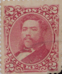 Rose-colored Kalakaua 2¢ stamp 