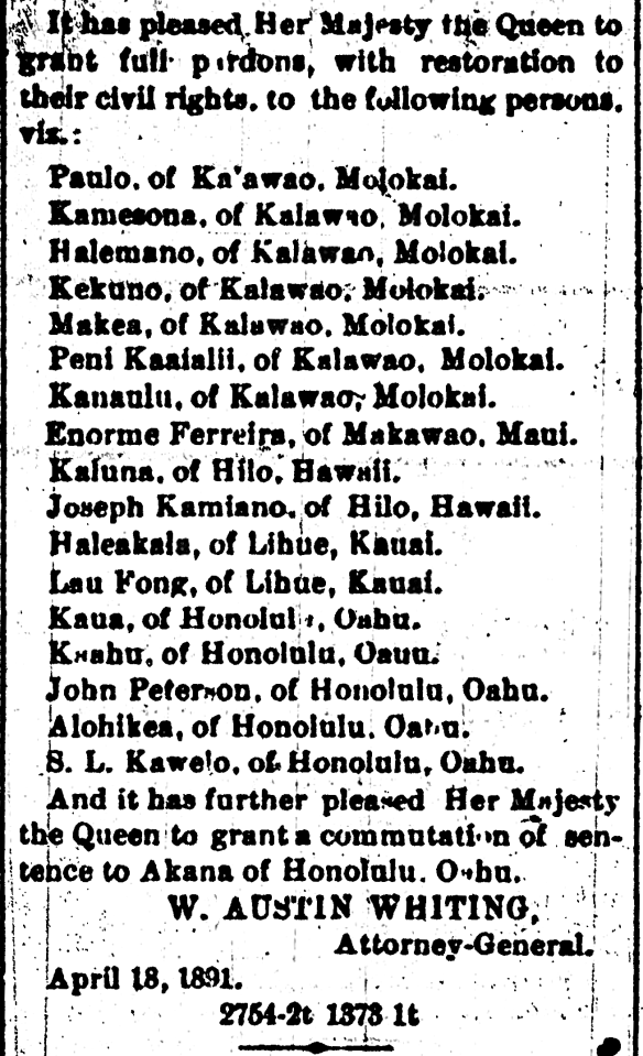 It has pleased Her Majesty the Queen...