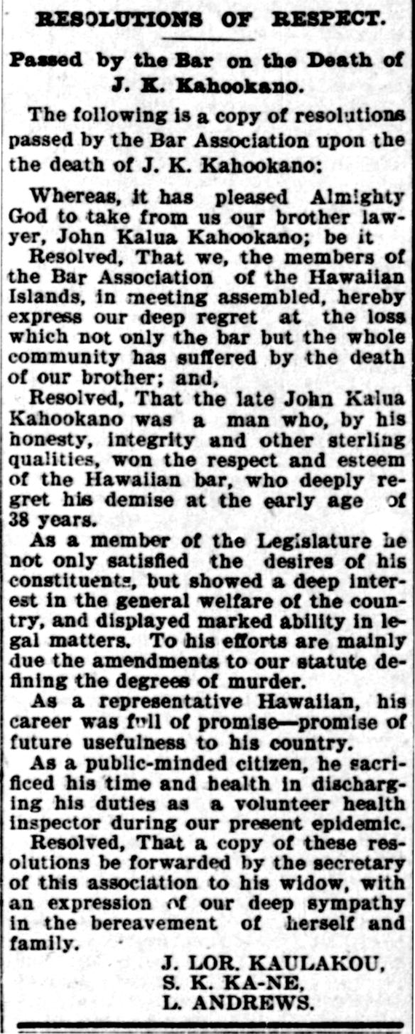 RESOLUTION OF RESPECT.