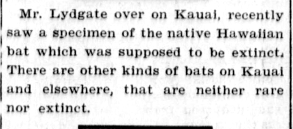 Mr. Lydgate over on Kauai...
