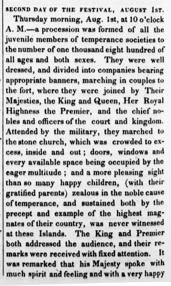 SECOND DAY OF THE FESTIVAL, AUGUST 1ST.