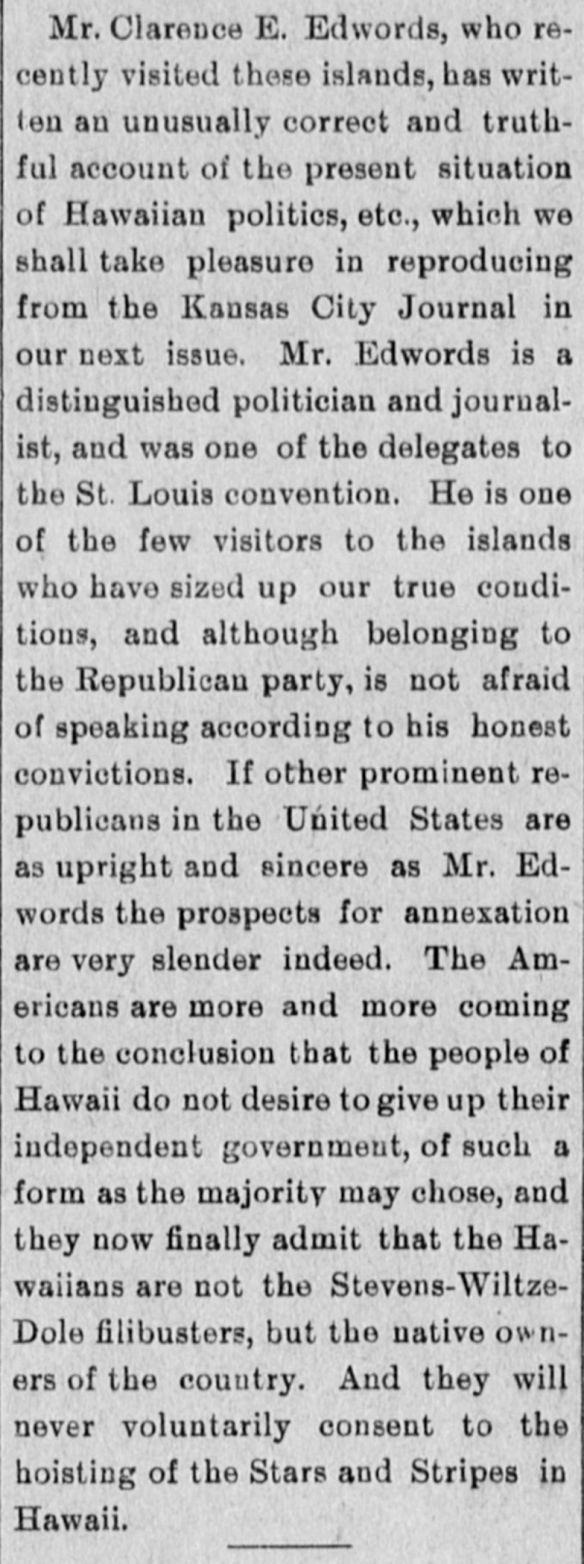 Mr. Clarence E. Edwords...