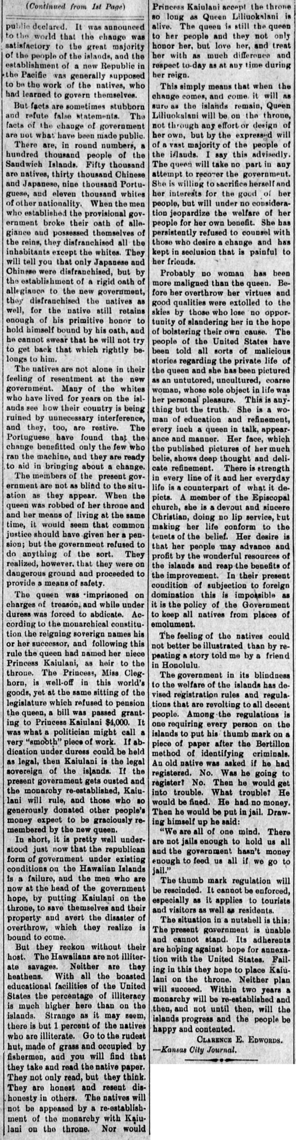 ...public declared...