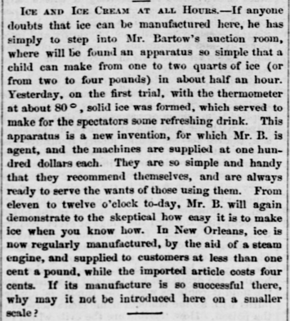 Ice and Ice Cream at all Hours.