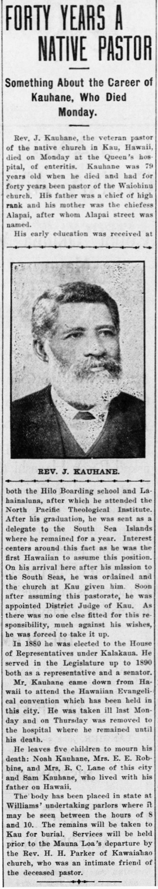 FORTY YEARS A NATIVE PASTOR