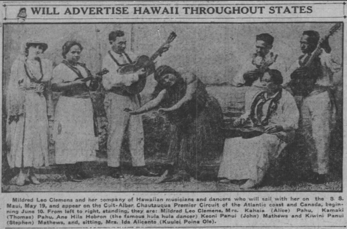 Spreading Hawaiian music and dance in America and Canada, 1920